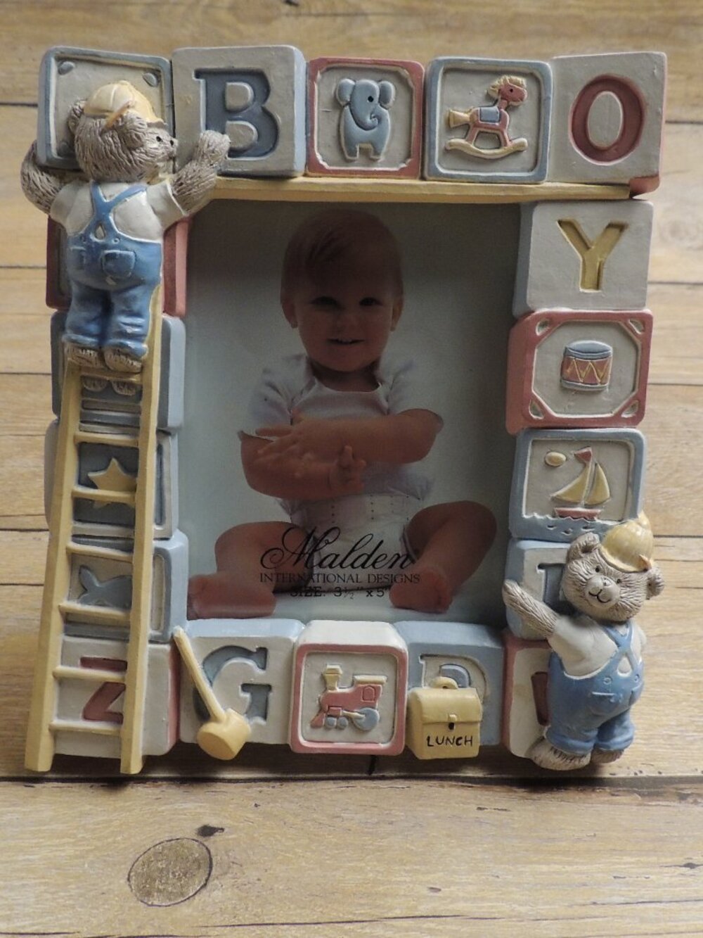 Vintage Malden International Designs Baby Photo Frame | 3.5" x 5" Resin Frame 19
